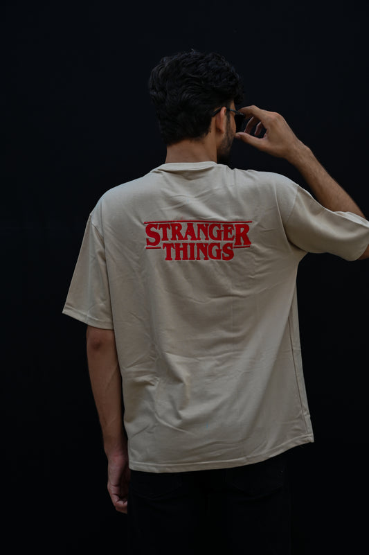 Streetwear T-Shirt with Stranger Things Embroidery