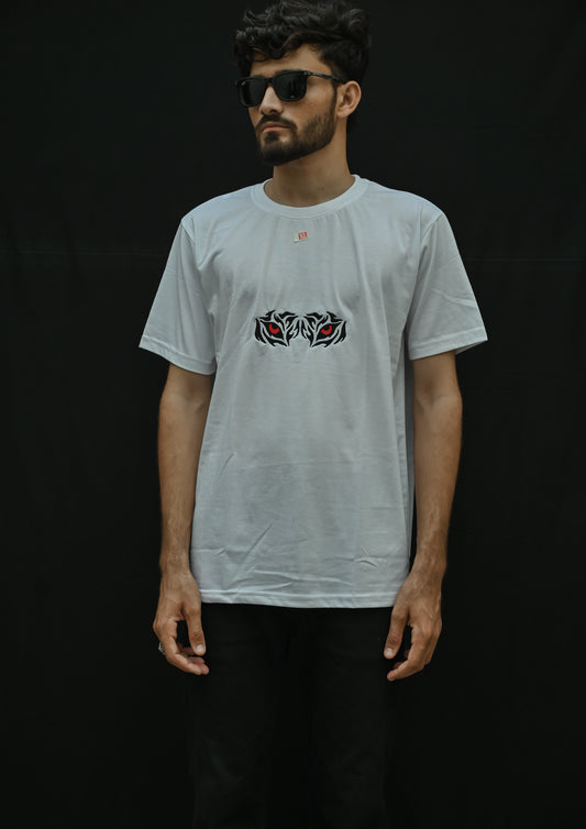 Tiger Head T-Shirt – Bold Chest Embroidery